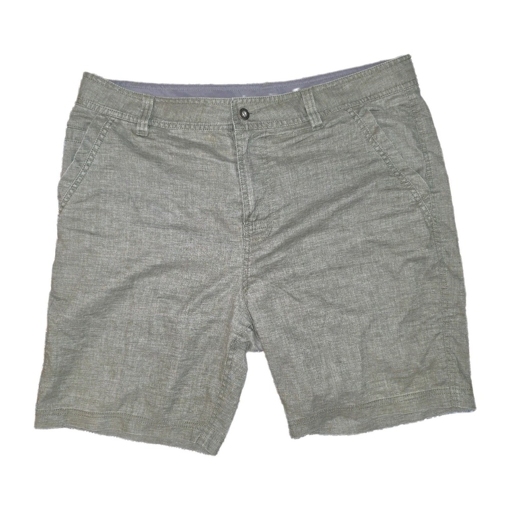 PraNa Mens Hemp‎ Blend Stretch Shorts - Breathe - 35 X 8" Hiking Golf Green Nice